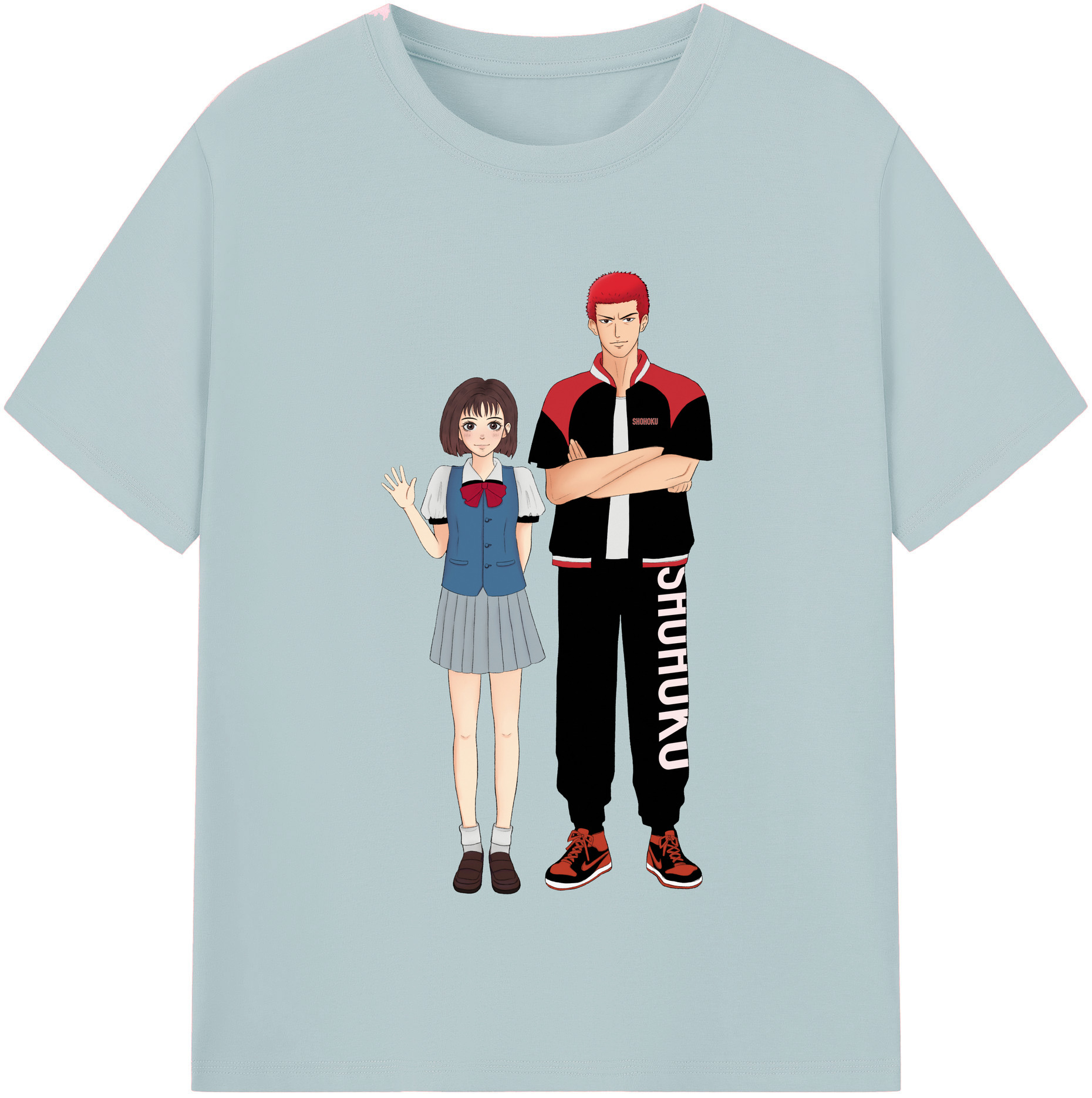 SLAM DUNK／スラムダンク 綿100％半袖Tシャツ（フロントプリント）